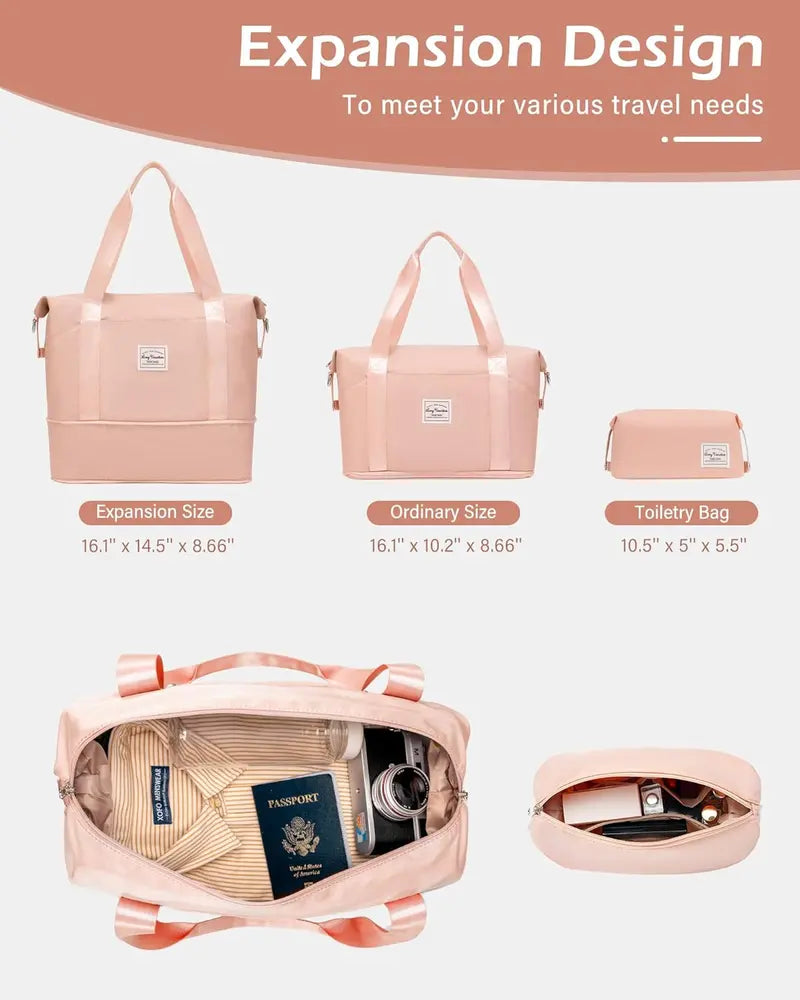 LONG VACATION ABS+PC 6-Piece Luggage Set  Expandable Hardshell Suitcases with YKK Zippers, TSA Locks & 360° Wheels