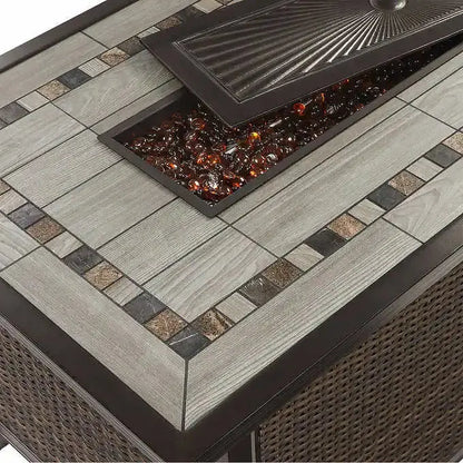 Agio Fire Pit Patio Seating Collection  5-Piece Modular Outdoor Set with Flame Table