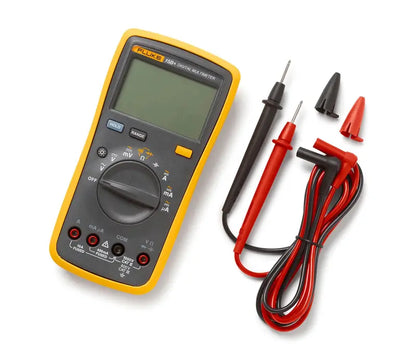 Fluke 15B+ Digital Multimeter, CAT III 600V, 1000V AC/DC, 10A Current, Voltage/Resistance/Continuity/Capacitance Tester