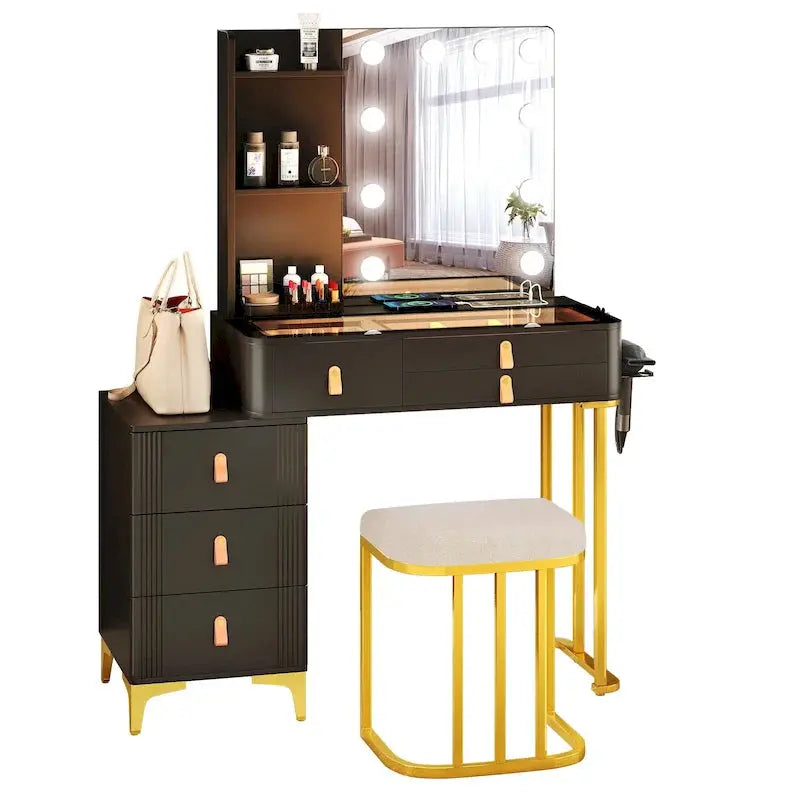 LED Makeup Vanity Mirror with Three Adjustable Light Modes and Dimmable Brightness