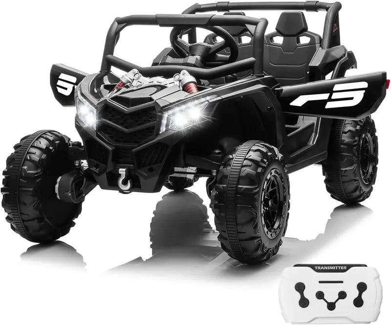 JOYRACER Kids RC Car  4×150W Motors, Shock Absorption, Bluetooth Audio, MP3, LED Headlights