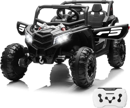 JOYRACER Kids RC Car  4×150W Motors, Shock Absorption, Bluetooth Audio, MP3, LED Headlights