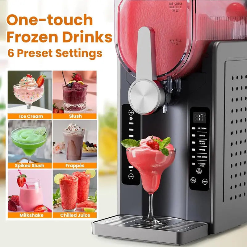 Home Soft Serve Ice Cream & Slushy Maker  Compact Frozen Treat Appliance