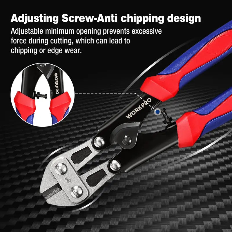 WORKPRO 8″ Heavy-Duty Bolt Cutter with Chrome-Molybdenum Construction