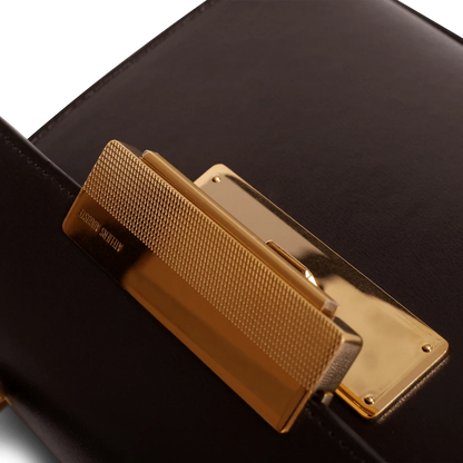 Mini Capucine - Cuir Box Chocolat