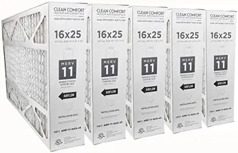 Clean Comfort AMP-11-1625-45 (5-Pack) 16″x25″x4.5″ MERV 11 Media Air Filter