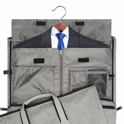 Baggrix™ 2-in-1 Garment Duffel Bag, 45L, Wrinkle-Free, Water-Resistant, Travel & Business, Black