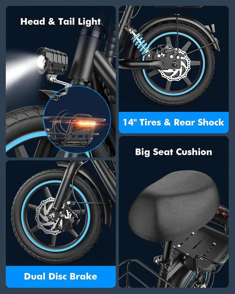 Adult Electric Scooter Featuring a Spacious Center Cargo Basket