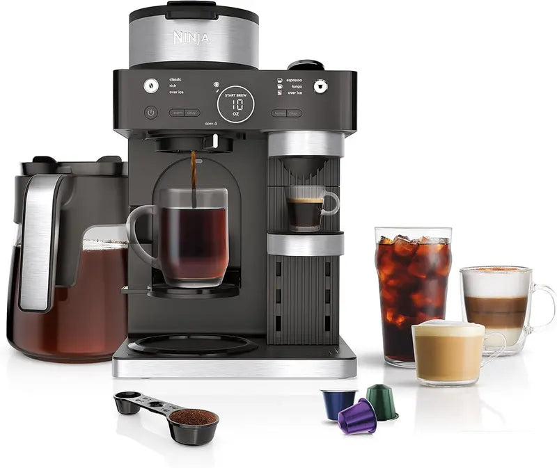 Ninja Espresso & Coffee Barista System  3 Brew Styles: Espresso, Drip, and Specialty Drinks