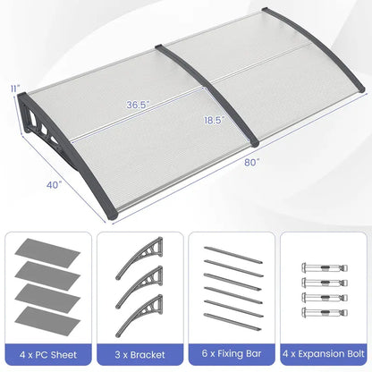 Weather-Resistant Door and Window Awning  UV, Rain, and Snow Protection for Residential Use