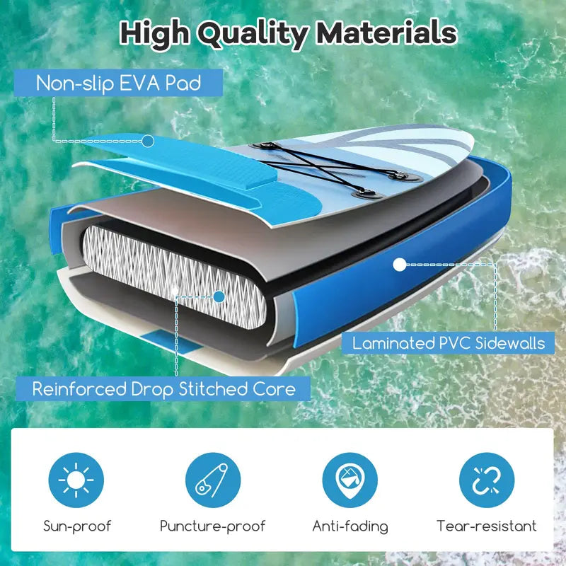 11-Foot Inflatable Stand-Up Paddle Board  All-in-One SUP with Complete Accessory Kit