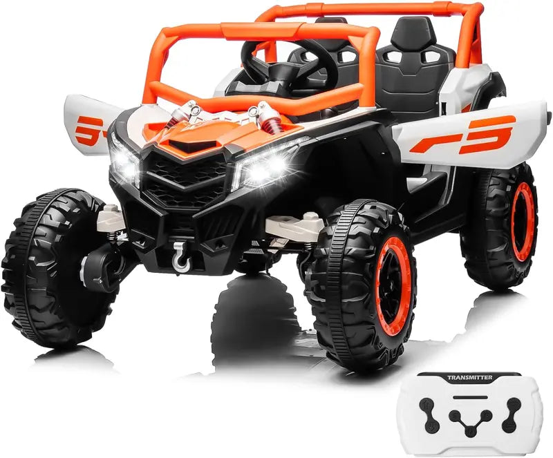 JOYRACER Kids RC Car  4×150W Motors, Shock Absorption, Bluetooth Audio, MP3, LED Headlights