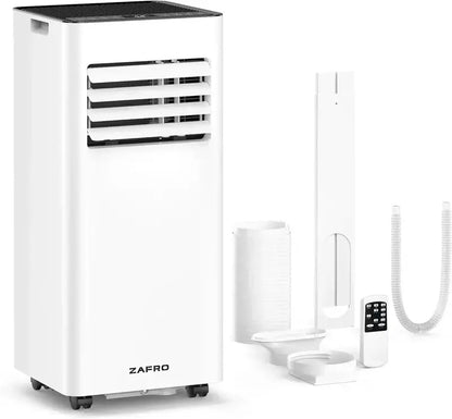 ZAFRO 8,000 BTU Portable Air Conditioner with 4-Mode Operation & Rapid Cooling
