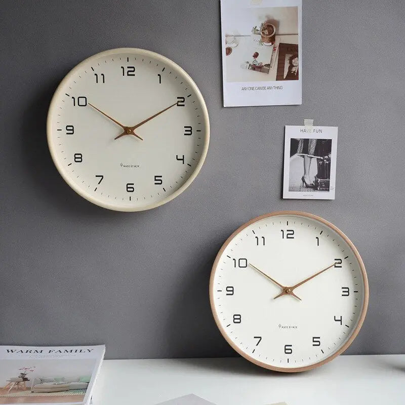 Nordic Wall Clock  Clean Analog Timepiece for Modern Interiors
