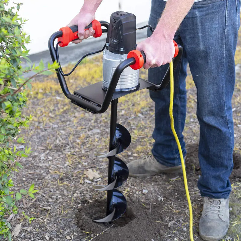 XtremepowerUS 1500W Post Hole Digger  Earth Auger for Fencing and Landscaping Projects