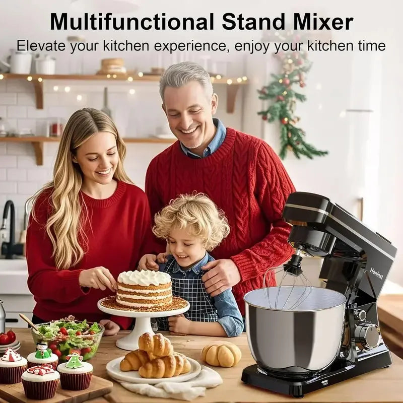 10-Setting Tilt-Head Stand Mixer with 6-Quart Stainless Steel Bowl & 8-in-1 Splash Guard