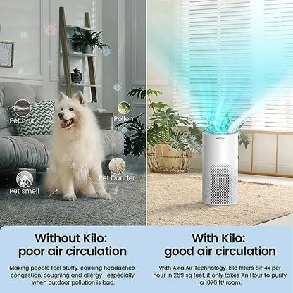 Afloia Air Purifiers for Home Large Room Up to 1076 Ft2, H13 True HEPA Air Purifiers for Bedroom