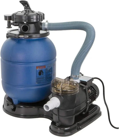 13-Inch Sand Filter Pump  0.75 HP, 2400 GPH, Supports Pools up to 10,000 Gallons  1-1/4″ NPT