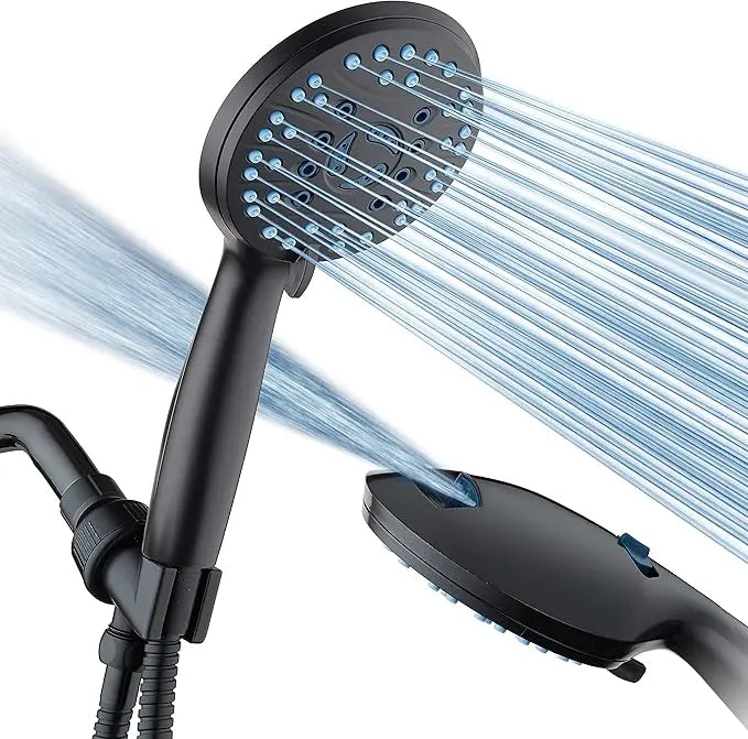 Adjustable Handheld Shower Head  Flexible Long Hose, Multi-Setting Spray Modes, Easy-Mount Bracket