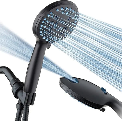 Adjustable Handheld Shower Head  Flexible Long Hose, Multi-Setting Spray Modes, Easy-Mount Bracket