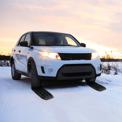 Off-Road Recovery Traction Mats, Dual-Piece 4×4 Heavy-Duty Grip Tracks