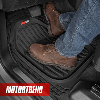 Motor Trend FlexTough Contour  Deep Dish Heavy Duty Rubber Car Floor Mats
