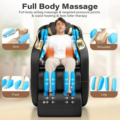 Zero Gravity Massage Chair  160° Recline, Body Scan, and Shiatsu Therapy System