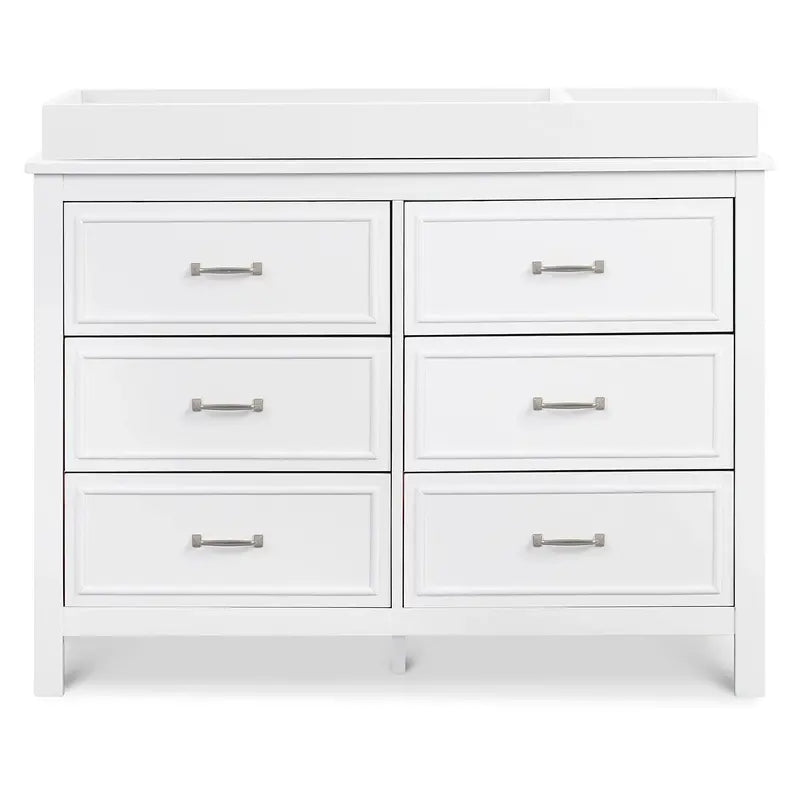 DaVinci Charlie 6-Drawer Double Dresser, White  Durable Pinewood, Versatile Design, Safety Features