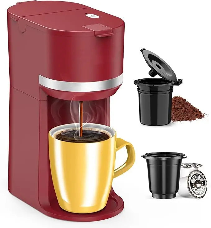 Compact Single-Serve Coffee Brewer for K-Cups and Ground Coffee