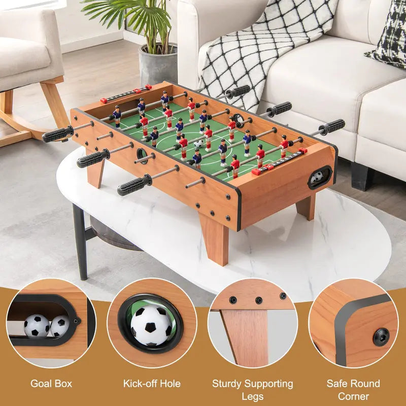 Portable 27-Inch Foosball Table  Compact Tabletop Soccer for Indoor Recreation
