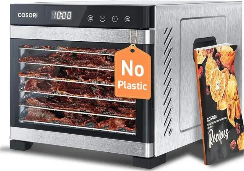 COSORI Large-Capacity Food Dehydrator  600W Unit with Expanded 6.5″ Drying Area