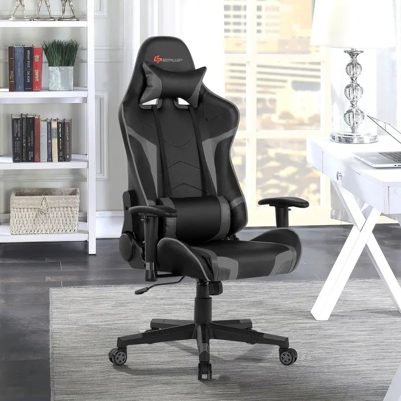 Ergonomic Gaming Chair  Massage-Enabled Racing Office Chair for PC and Console