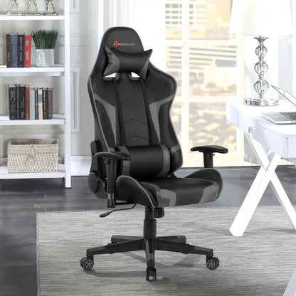 Ergonomic Gaming Chair  Massage-Enabled Racing Office Chair for PC and Console