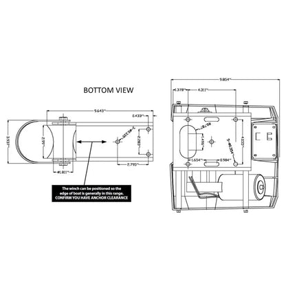 Wireless-Controlled Electric Saltwater Windlass  Marine Anchor System for Boats and Yachts