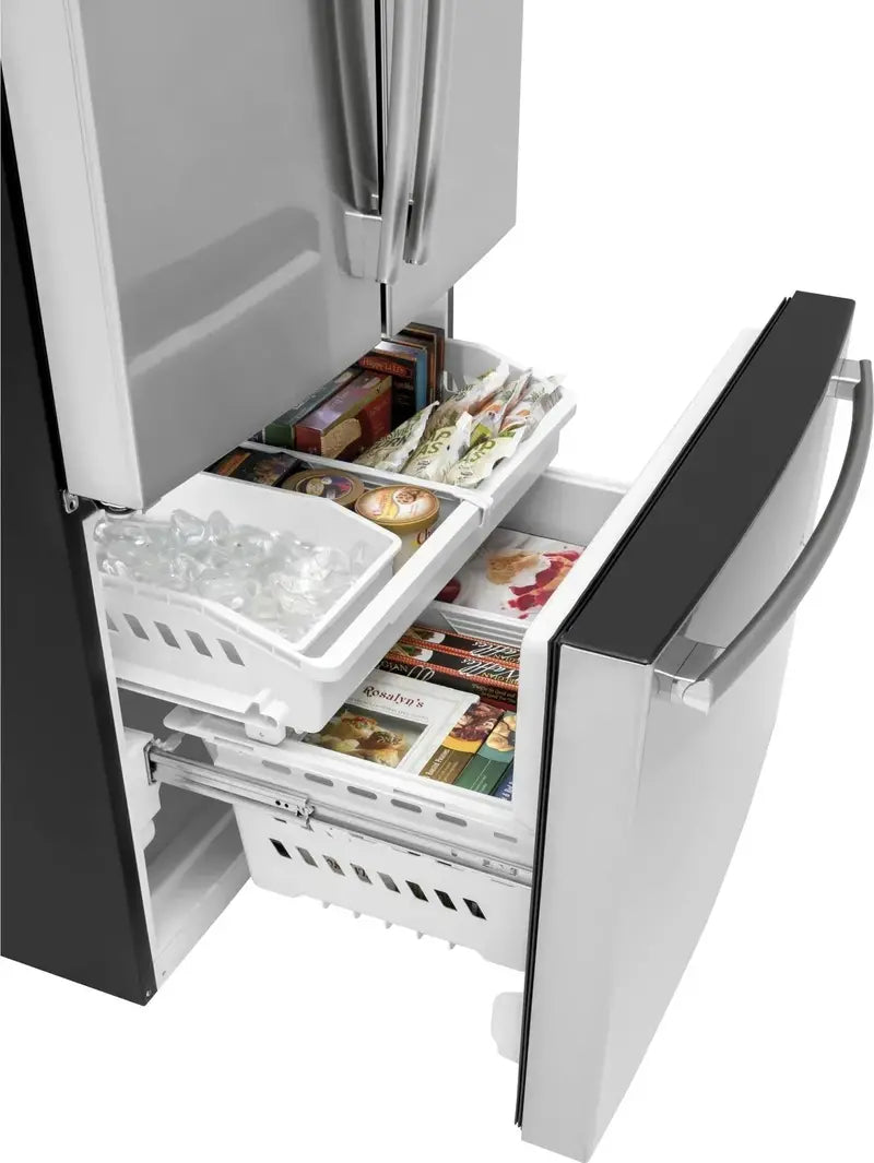 27-Cubic-Foot Stainless Steel French Door Refrigerator with Fingerprint-Resistant Finish