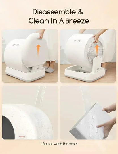 Self-Cleaning Automatic Cat Litter Box with Safety Sensors for Multi-Cat Households