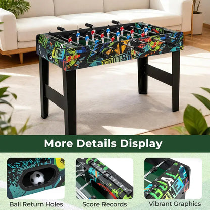 Detachable-Leg Soccer Table for Compact Indoor Use in Homes, Offices, or Bars