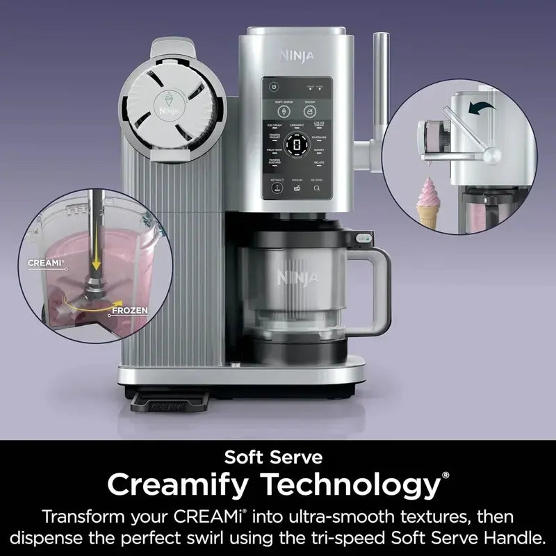 Ninja CREAMi Swirl Ice Cream Maker  Frozen Yogurt, Gelato, Sorbet, and Smoothie Bowl Creator