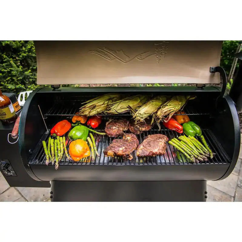 Pro Series 34-Inch Bronze Pellet Grill Featuring Extended Cooking Capacity