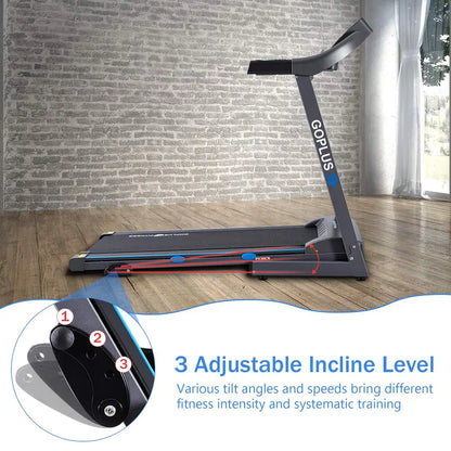 2.25HP Incline-Folding Treadmill  Superfit Electric Fitness Treadmill with Adjustable Slope