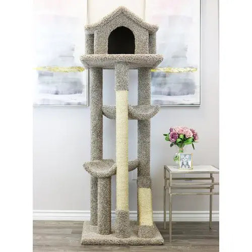 New Cat Condos 66” Solid Wood Cat Tree