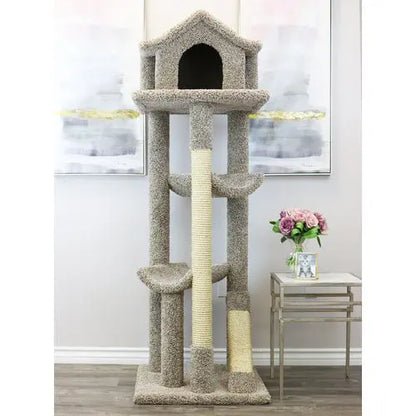 New Cat Condos 66” Solid Wood Cat Tree