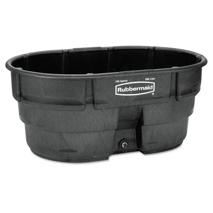 Rubbermaid 150-Gallon Livestock Water Tank  Heavy-Duty Black Plastic, Model Year 2025 FG424500BLA
