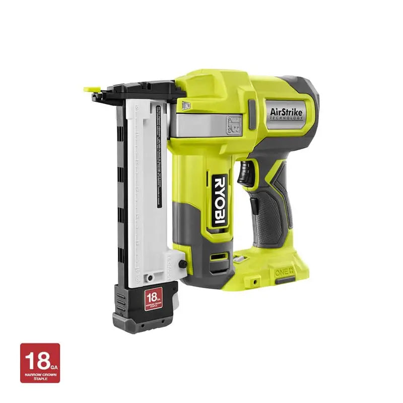RYOBI ONE+ 18V 18-Gauge Cordless AirStrike Narrow Crown Stapler (Tool Only) P361