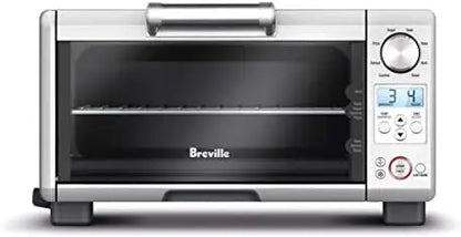 Breville Mini Smart Oven BOV450XL  Small Portable Toaster Oven, Brushed Stainless Steel