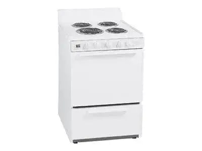 Premier 24-Inch Single-Oven Electric Range  White Freestanding Kitchen Range with Smooth Cooktop