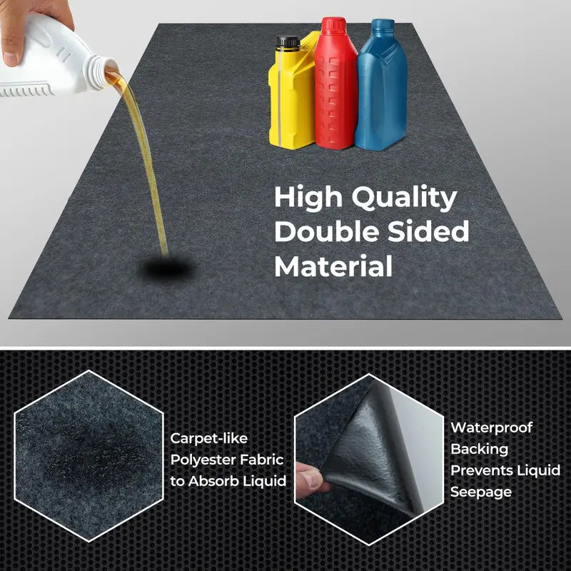 Heavy-Duty Garage Floor Mat  Protective, Non-Slip Surface for Workshop or Driveway