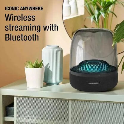Bluetooth Home Speaker with Diamond Light Effects and Eco-Friendly Recycled Build