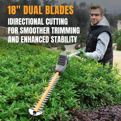 WORKPROX 20V Extendable Pole Hedge Trimmer  9.2-Foot Reach with 11-Position Rotating Head