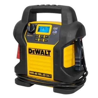 DW Portable Jump Starter with Air Compressor  1400 Peak Amp Lithium Power Bank with Digital Display